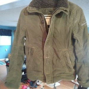 Abercrombie jacket. Kids size small. Brown